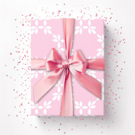 Blattgitter in Rosa Geschenkpapier