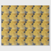 Blattgold, abstrakte schwarze Ausführung Geschenkpapier (Flach)