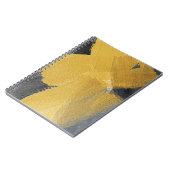 Blattgold, abstrakte schwarze Ausführung Notizblock (Linke Seite)