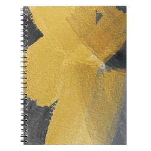 Blattgold, abstraktes schwarzes Design Notizblock