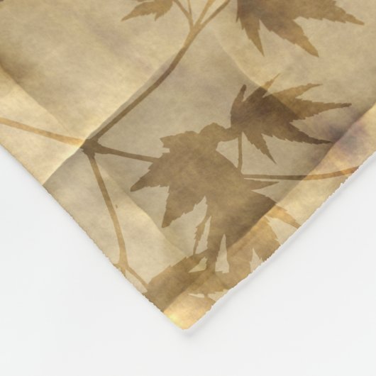 Blattgold auf braunem Pergamentpapier im Look Fleecedecke (Ecke)