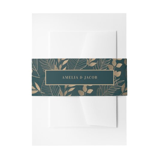 Blattgold Einladungsbanderole (Vorderseite Beispiel)