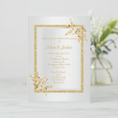 Blattgold ELEGANT CLASSY WEDING Einladung (Stehend Vorderseite)