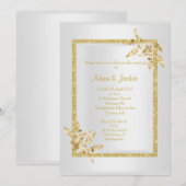 Blattgold ELEGANT CLASSY WEDING Einladung (Vorne/Hinten)