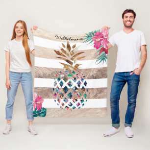 Blattgold Fleecedecke