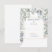 Blattgold geometrische Hochzeit RSVP Karte (Vorne/Hinten)