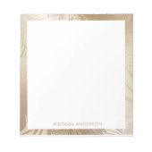 Blattgold-Imitate-Monogramm Notizblock (Vorderseite)