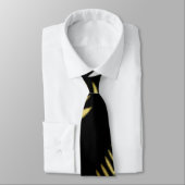 Blattgold Silber Neck Tie Krawatte (Gebunden)