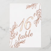 Blattgold Tischnummer (Vorderseite)