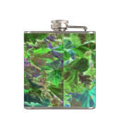 Blattgrün-Blätter Flachmann (Rückseite)