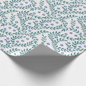 Blattgrün blau geschenkpapier (Ecke)