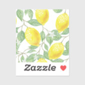 Blattgrün-gelb-Zitronenfrüchte Aufkleber (Blatt)