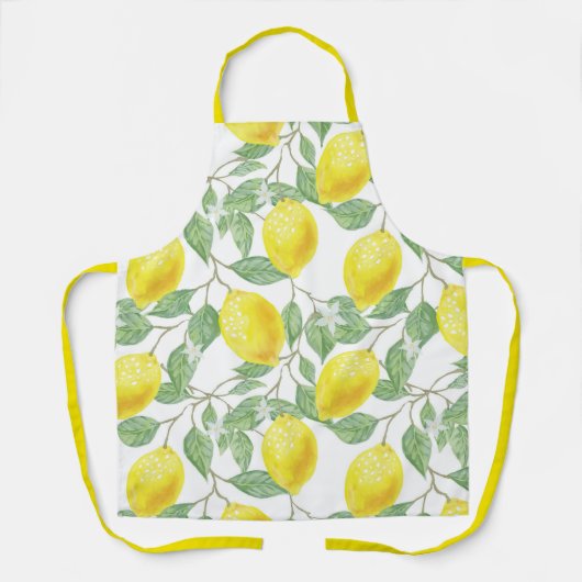 Blattgrün-gelb-Zitronenfrüchte Schürze (Vorderseite)