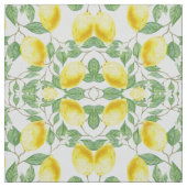 Blattgrün-gelb-Zitronenfrüchte Stoff (Muster)