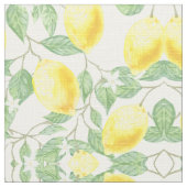 Blattgrün-gelb-Zitronenfrüchte Stoff (Nahaufnahme)