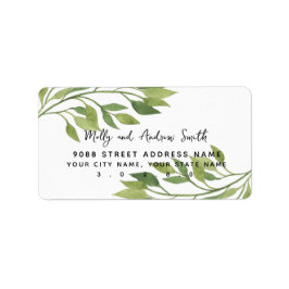 Blattgrün, Party/Hochzeit Adressaufkleber
