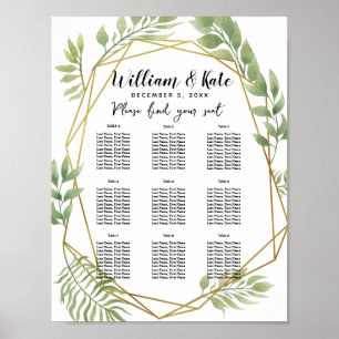 Blattgrün Party/Hochzeit Poster