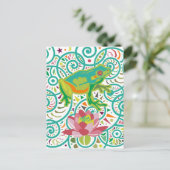 Blattgrün Postkarte (Stehend Vorderseite)