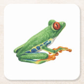 Blattgrün Rechteckiger Pappuntersetzer (Vorderseite)