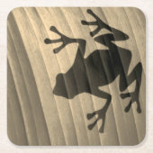 Blattgrün Rechteckiger Pappuntersetzer (Vorderseite)