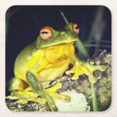 Blattgrün Rechteckiger Pappuntersetzer (Vorderseite)