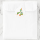 Blattgrün Runder Aufkleber (Tasche)