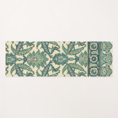 Blattgrün Vintages arabisches botanisches Muster Yogamatte (Vorderseite (Horizontal))
