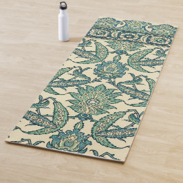 Blattgrün Vintages arabisches botanisches Muster Yogamatte