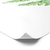 Blattgrüne Aquarellfarbe Poster (Ecke)