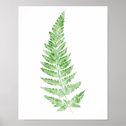 Blattgrüne Aquarellfarbe Poster (Vorne)