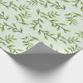 Blattgrüne Blätter Geschenkpapier (Ecke)