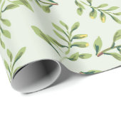 Blattgrüne Blätter Geschenkpapier (Rolleneckpunkt)