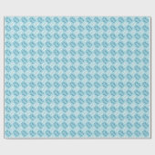 Blattgrüne Gitterstruktur in Aqua Geschenkpapier (Flach)