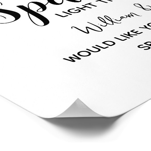 Blattgrüne Sparkler absetzen Hochzeit Poster (Ecke)