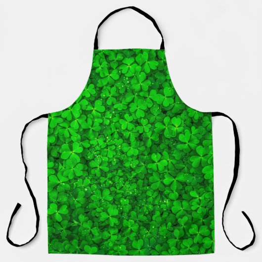 Blattklee grüne Kleeblatt Schürze (Vorderseite)
