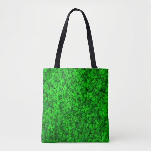 Blattklee grüne Kleeblatt Tasche (Vorderseite)