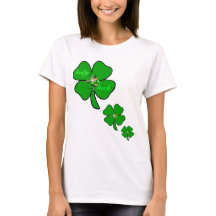 Blattklee leprecon T - Shirt Damenglücks 4