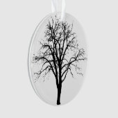 Blattloser Baum in der Winter-Silhouette Ornament (Vorderseite)