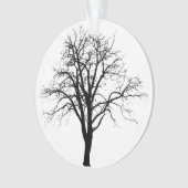 Blattloser Baum in der Winter-Silhouette Ornament (Vorderseite)