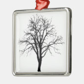 Blattloser Baum in der Winter-Silhouette Ornament Aus Metall (Links)