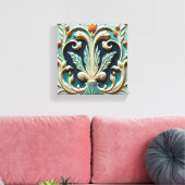 Blattmotiv Leinwanddruck (Insitu (Wohnzimmer))
