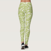Blattmuster bedruckt grüne Leggings (Rückseite)