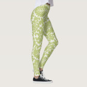 Blattmuster bedruckt grüne Leggings (Rechts)