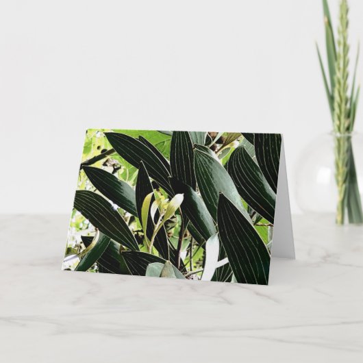 Blattmuster Feiertagskarte (Vorderseite)