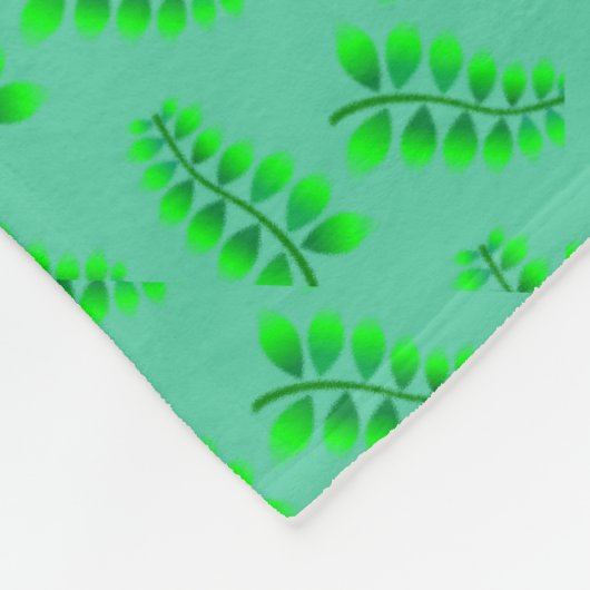 Blattmuster Fleecedecke (Ecke)