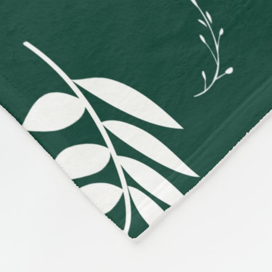 Blattmuster Fleecedecke (Ecke)