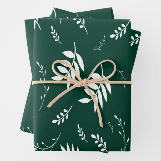 Blattmuster Geschenkpapier Set (Beispiel)