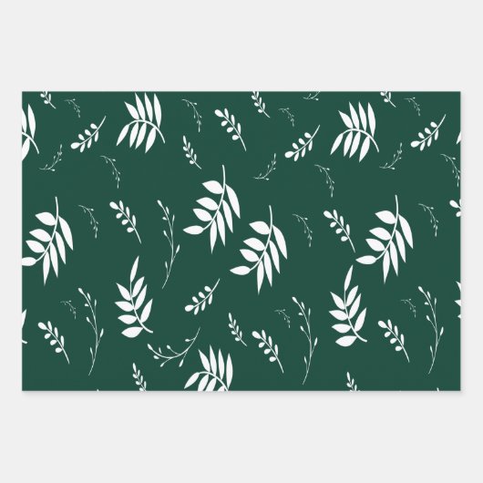 Blattmuster Geschenkpapier Set (Vorderseite)