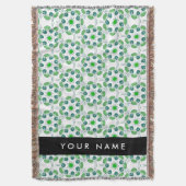 Blattmuster, grüne Blätter, Ihr Name Decke (Vorderseite Vertikal)