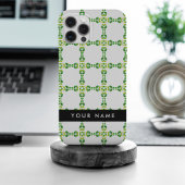 Blattmuster, grüne Blätter, Ihr Name iPhone Hülle